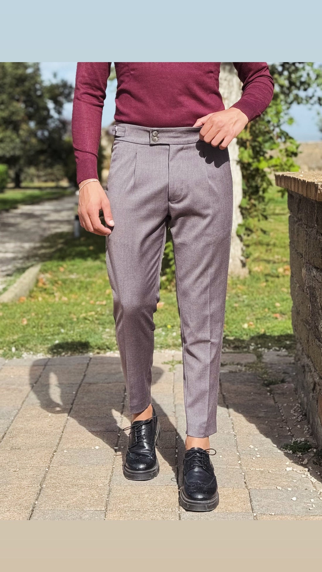 Pantalone sartoriale vita alta Dexter