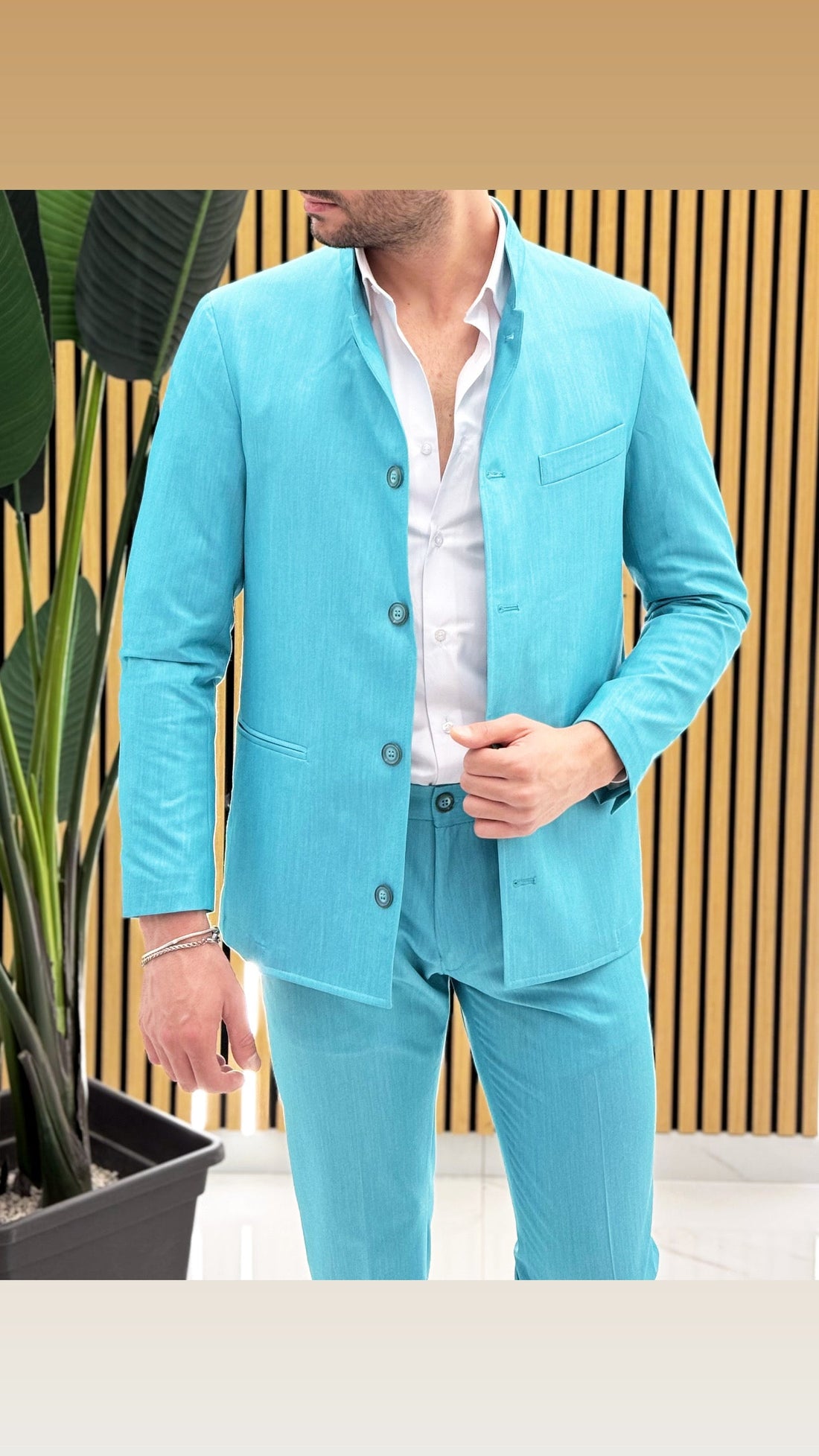 Abito Collo Coreano Sartoriale