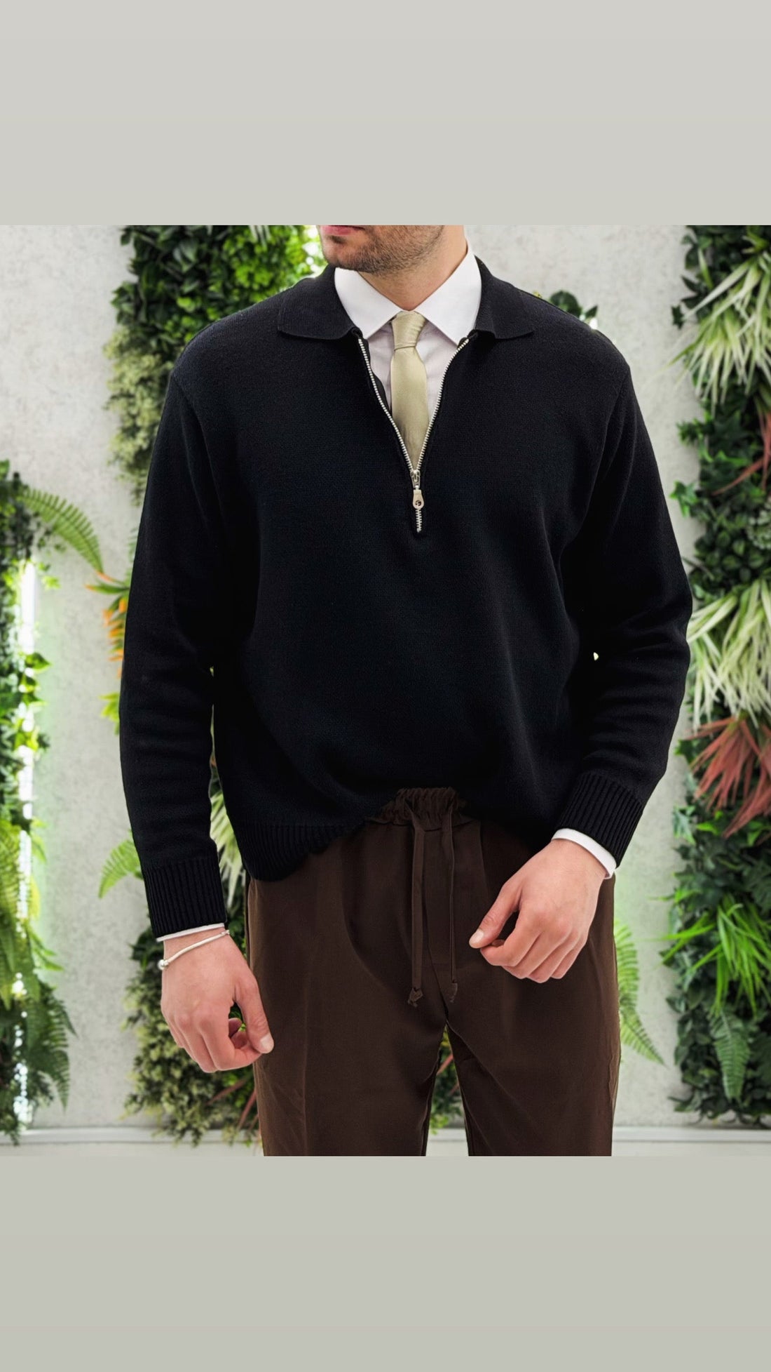 Polo Mezza Zip Filo