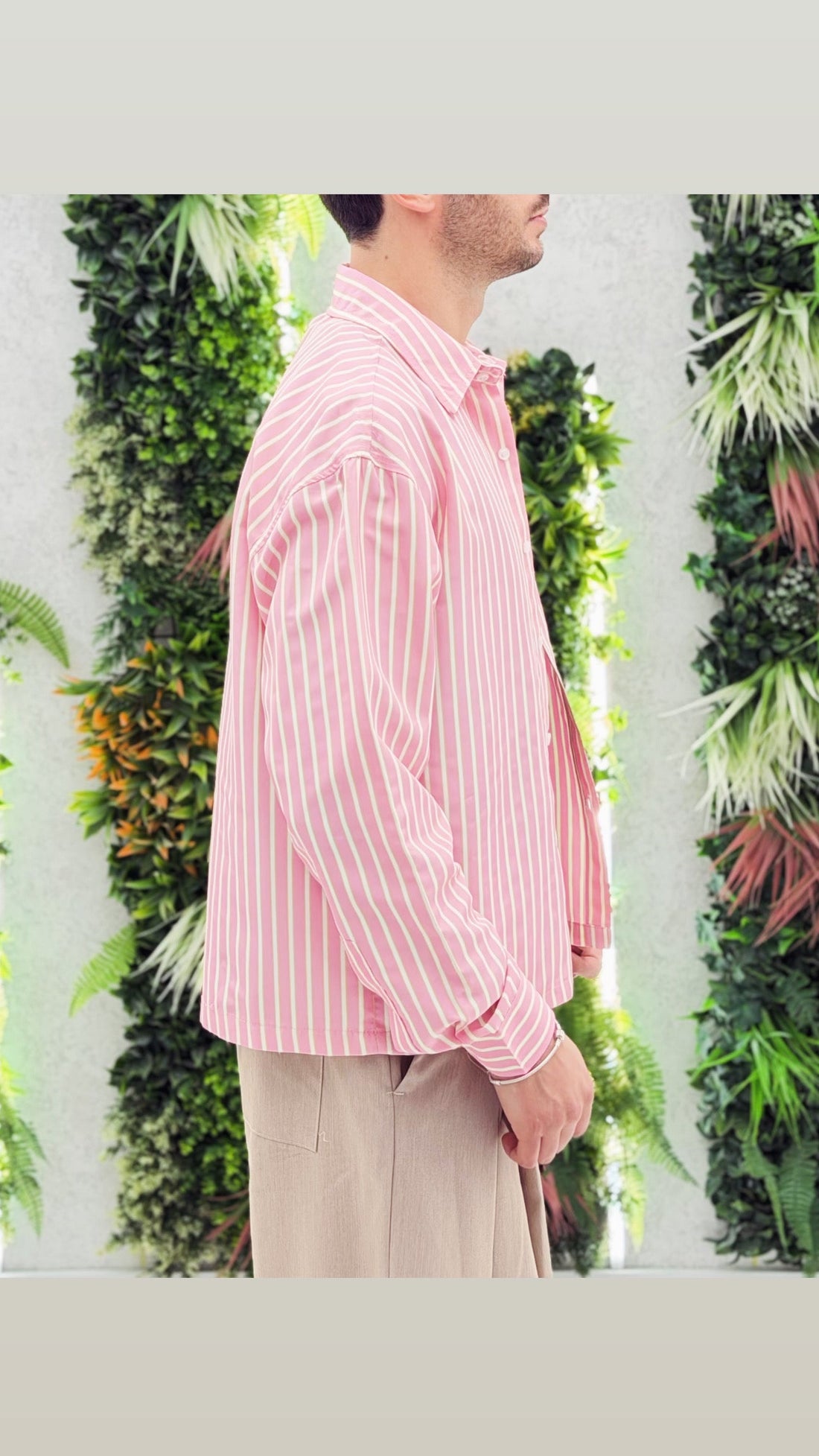 Camicia Cropped Rigata 1