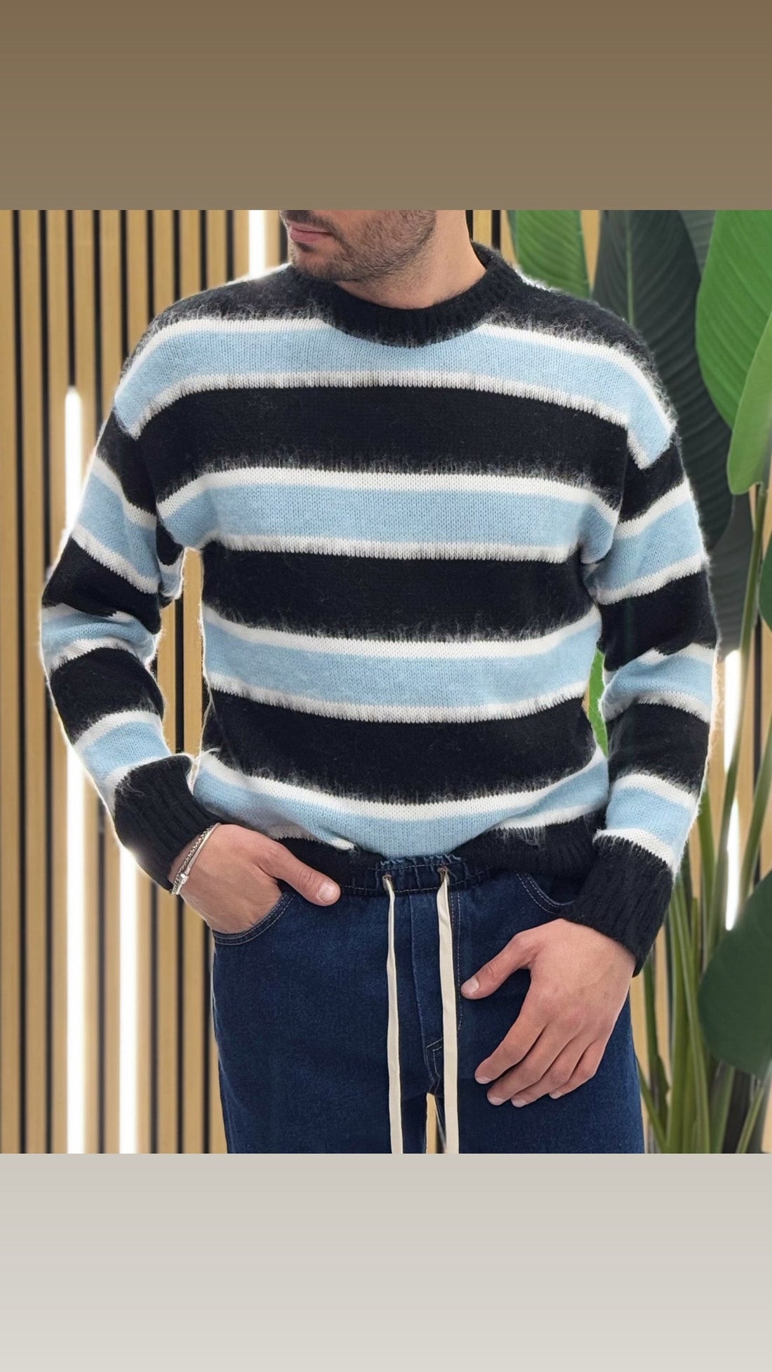 Maglione Peloso Righe