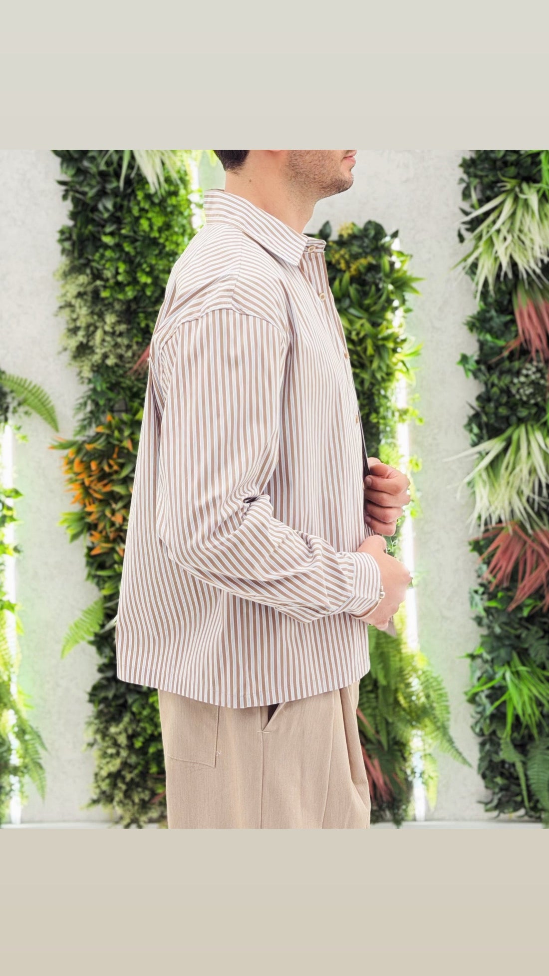 Camicia Cropped Rigata 2