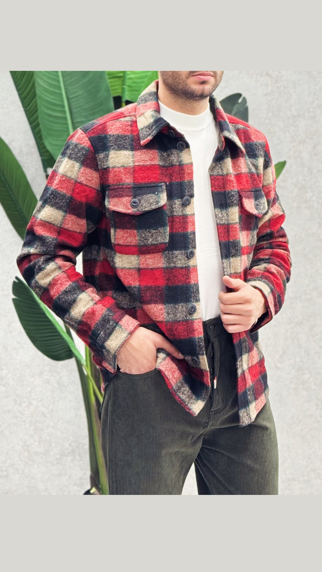 Jacket Flanella Red
