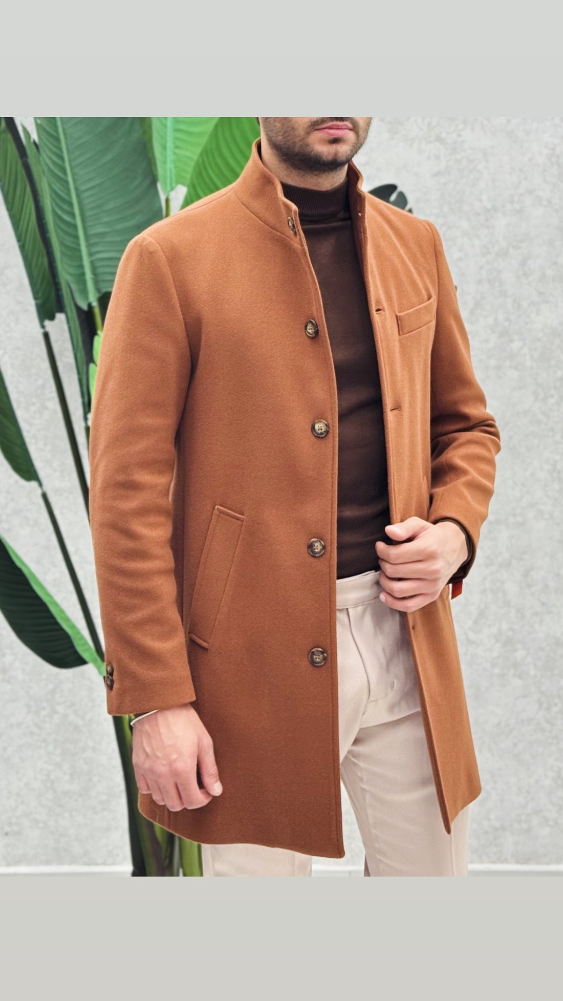 Cappotto Sartoriale Collo Coreano