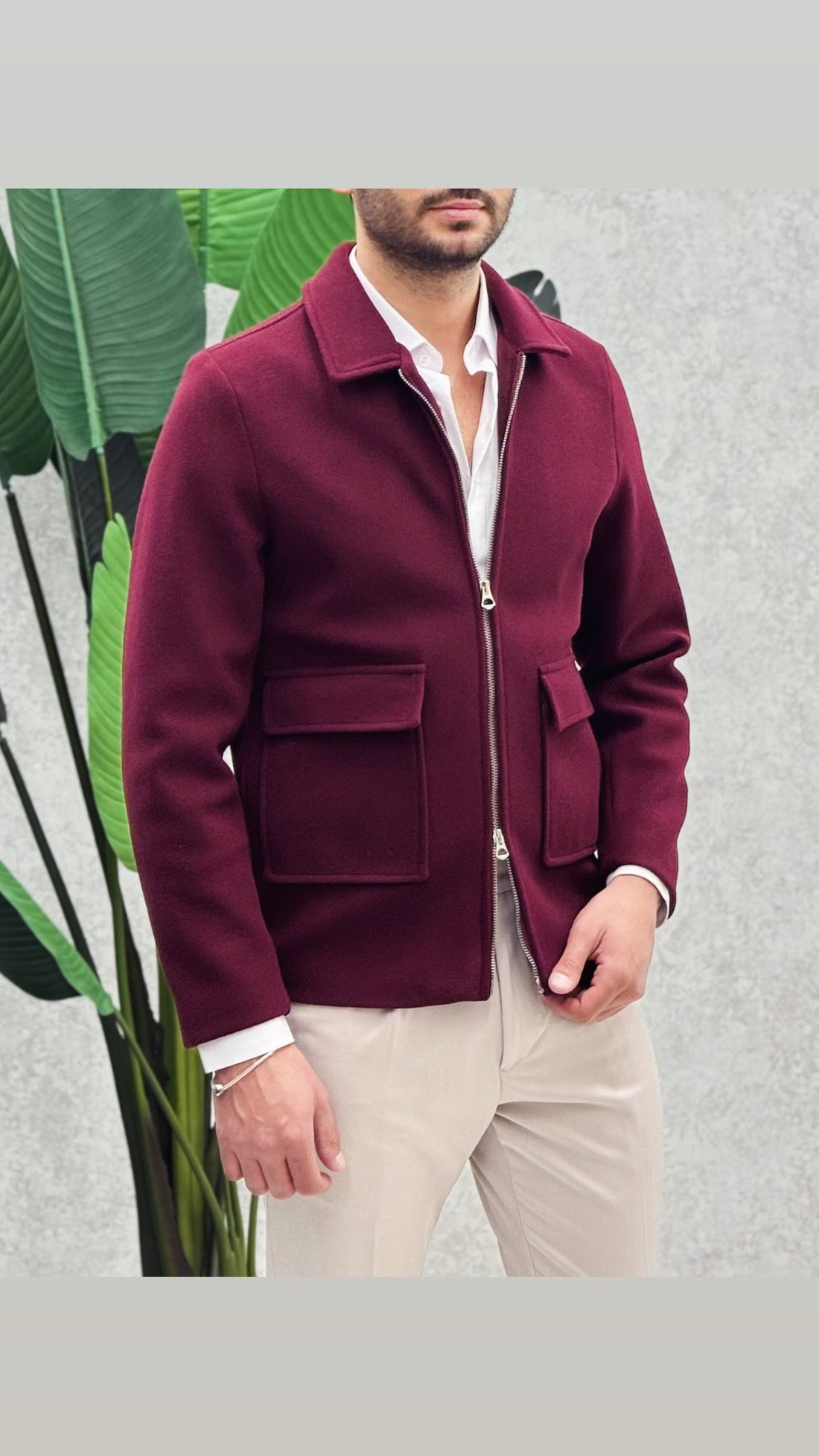 Cappotto Corto Zip