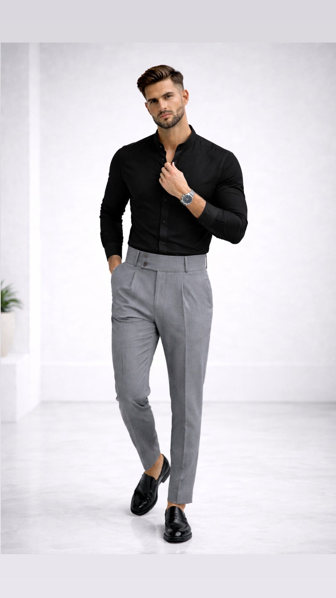 Camicia Sartoriale Collo Coreano*