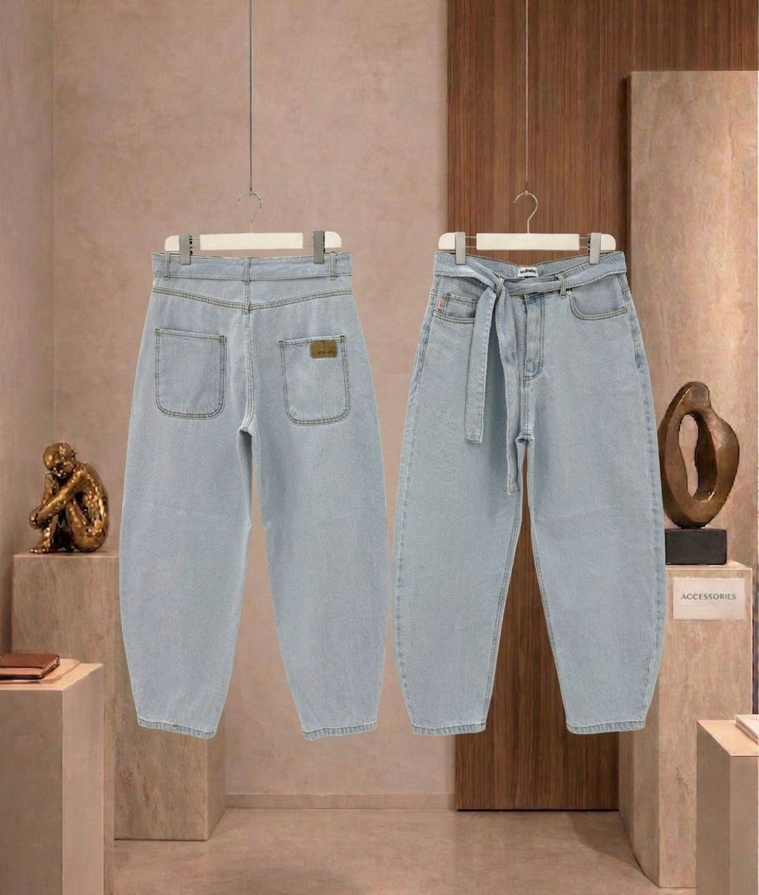 Jeans Balloon Con Cintura