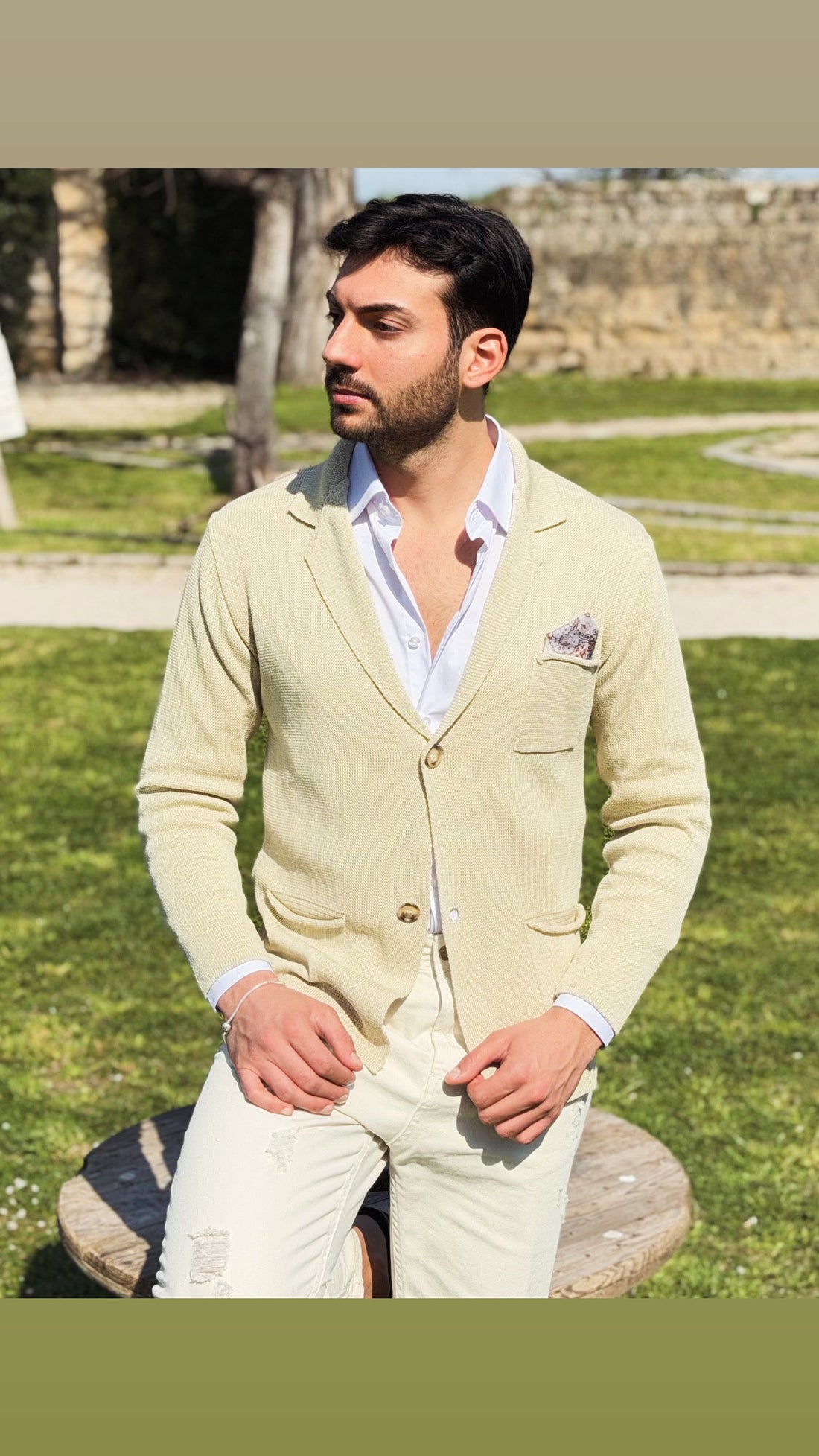 Cardigan Giacca Filo Pochette