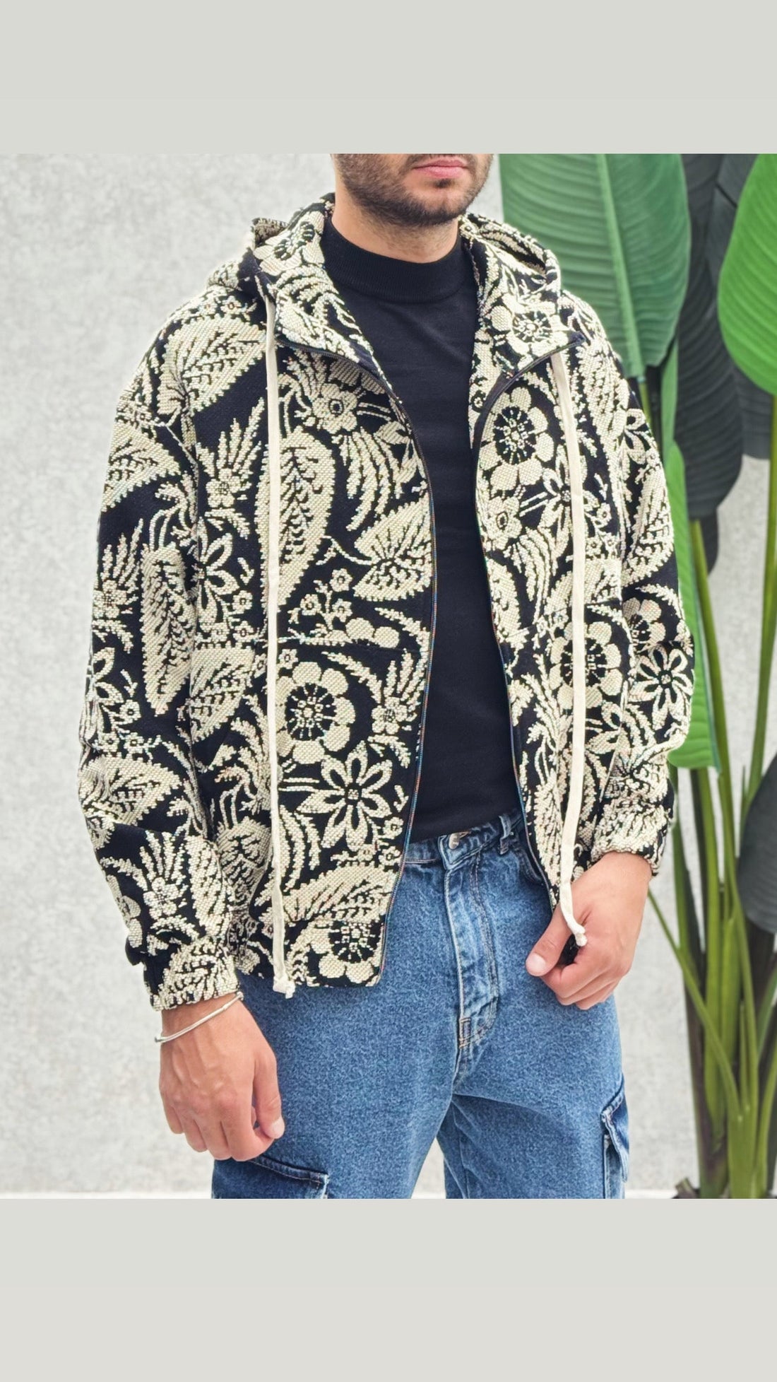 Jacket cappuccio Floreale
