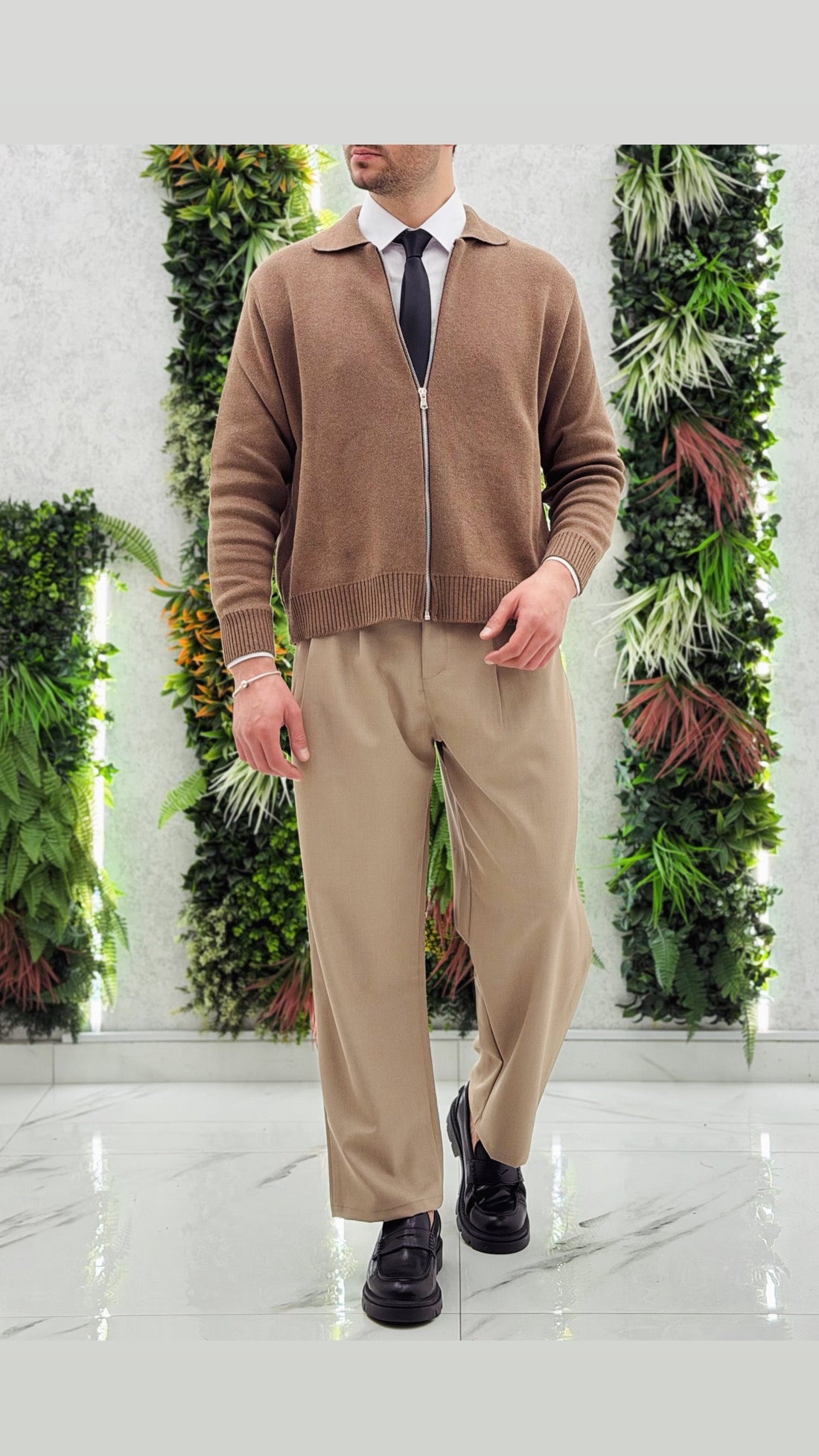 Cardigan Classic Zip Filo*