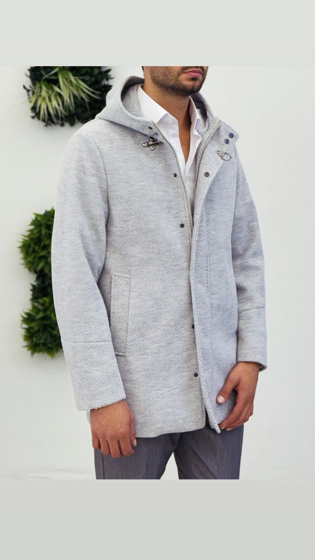 Cappotto Cappuccio Chiusura metallo